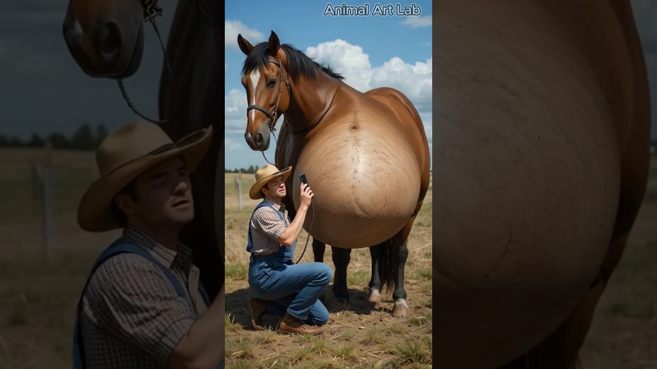 Saving a pregnant Brown Horse ! 