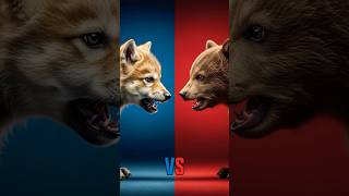 BABY WOLF VS BABY BEAR | WHO WILL WIN ? | #vs #wolf #bear #comparison #shorts #trending #viralshorts