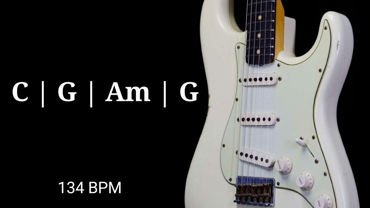 Clean Electric Guitar Loop 134 BPM [ C G Am G ] YouTube