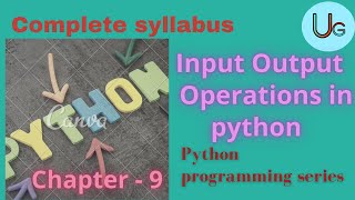 input output operations of python in hindi | I/O functions in python | output attributes in python