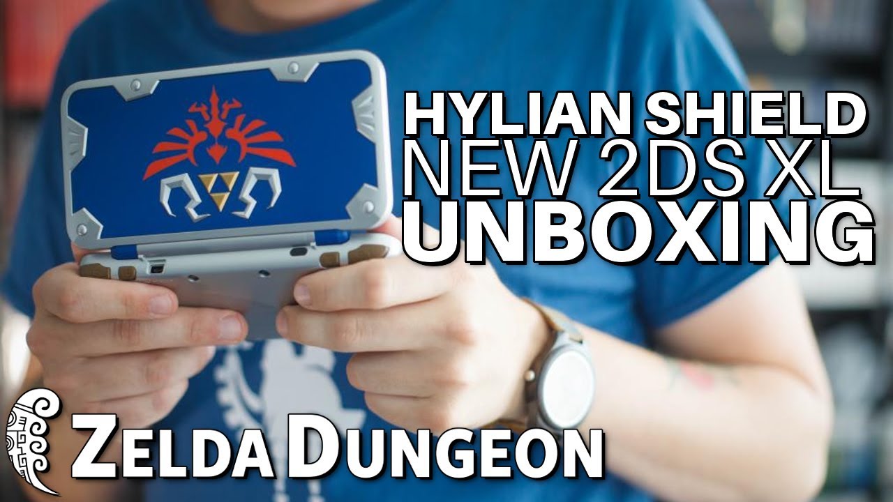 New Nintendo 2ds Xl Hylian Shield Edition Unboxing Youtube New Nintendo 2ds Xl Hylian Shield Edition Unboxing Youtube
