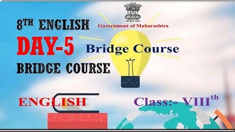 8th English Bridge Course Day 5 Urdu Medium Question Answer State Board Maharashtra