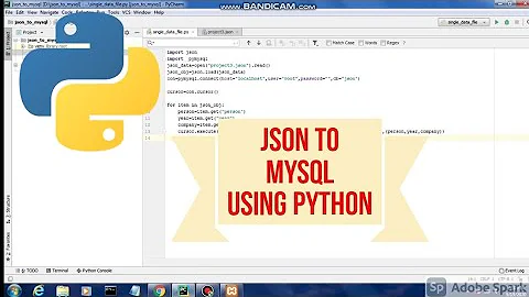 Import your JSON file to MYSQL DATABASE using python