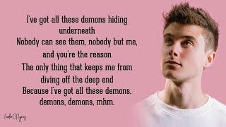 Video thumbnail of "Alec Benjamin - Demons (Lyrics)"