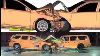 Volvo V70 1997 vs V70 2009 crashtest