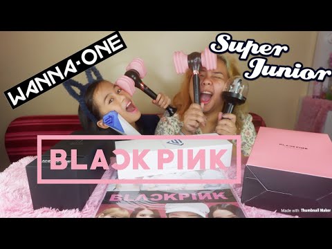 wanna-one,-super-junior-and-blackpink-lightstick-unboxing!-+-blackpink-poster-#kpopoverload