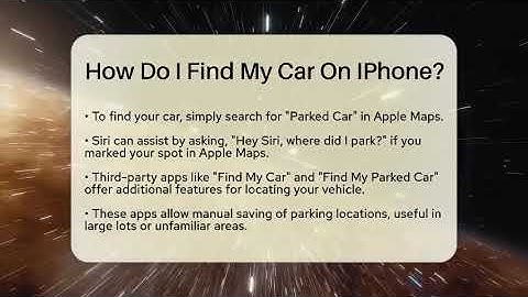 How Do I Find My Car On IPhone? - Talking Tech Trends