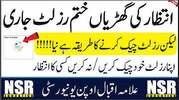 Spring 2021 Result BA/B.Com/BS/B.Ed/BS|| AIOU || NSR Education