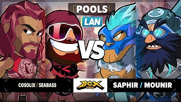 Saphir & Mounir vs Cosolix & Seabass - Pools - Brawlhalla World Championship 2024 - LAN 2v2