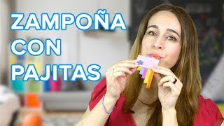 Como hacer una zampona o flauta andina con pajitas Instrumentos musicales casero