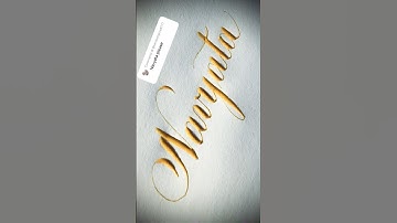 Copperplate calligraphy, tutorial: how I write your name #navyata