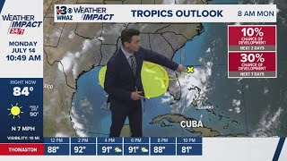 NHC monitoring an area of potential tropical development (8 AM Monday Update)