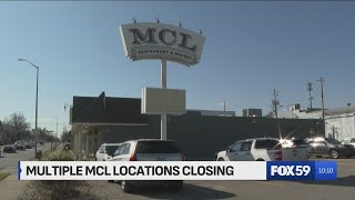 MCL Restaurant closing multiple locations in central Indiana, elsewhere Indianapolis Restaurant Closes