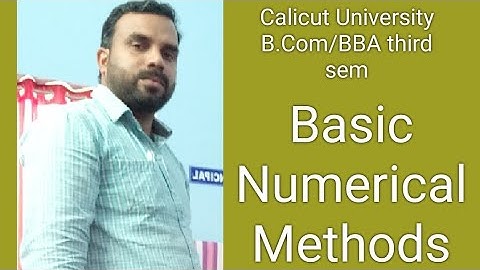 Calicut university B.Com/BBA third sem Basic Numerical Methods
