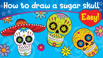 How to Draw a Sugar Skull | Easy | Dia de los Muertos | Day of the Dead