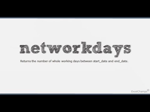 Menghitung Jumlah Hari Kerja Menggunakan Fungsi Networkdays Di Excel Youtube