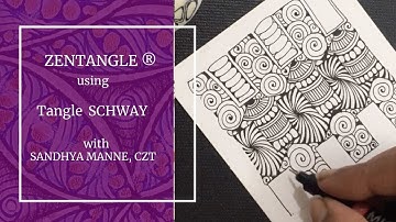 Zentangle® Mini Project with Tangle SCHWAY for beginners