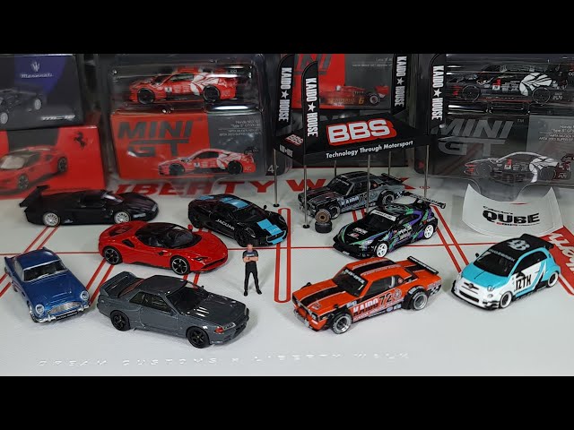 V2 Mini GT Ep72 Kaido Hako Orange & BBS, BBR SF90 & MC12, MGT