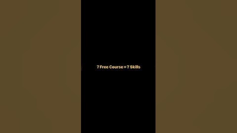 Seven Free Courses With Seven Skills #shorts #skills #dsa #programming #ai #study #dataanalytics