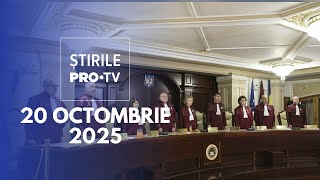 Știrile Pro Tv - 20 Octombrie 2025 Legea Pensiilor Magistraților, Respinsă De Ccr