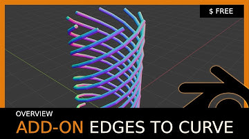 Blender 2.8 Add-on Overview: Edges to Curve + others (Free)