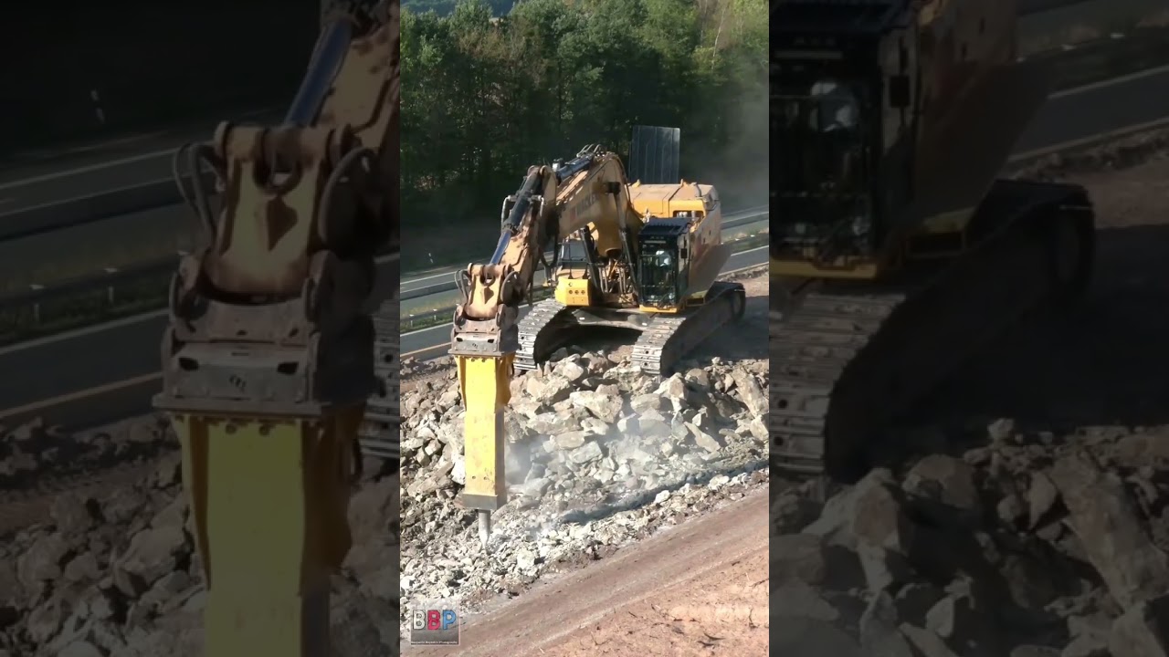 🤓 Caterpillar 395 & Epiroc HP 10000 DP Hammer, Ausbau A 6, Schnelldorf, 2022.