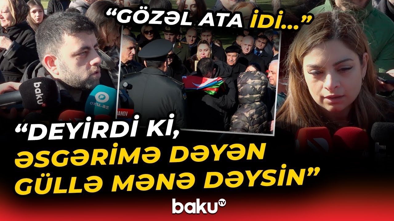 “Ən ağır döyüşlərdə olub” | Doğmaları Milli Qəhrəman Şahin Tağıyevin dəfn mərasimində - Baku TV