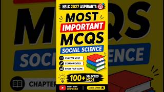 🔥HSLC 2027 Exam Target 🎯 Top Social Science MCQs