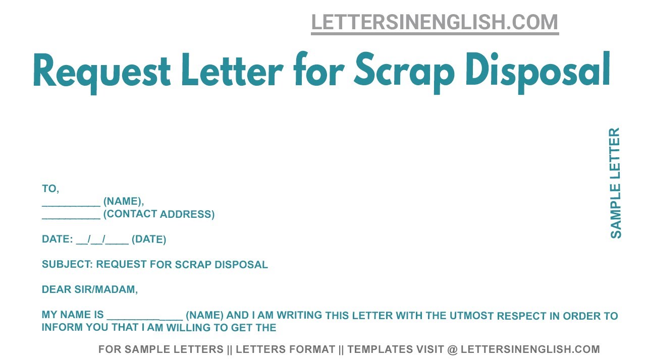 Request Letter For Scrap Disposal Sample Letter To Request For Scrap request-letter-for-scrap-disposal-sample-letter-to-request-for-scrap