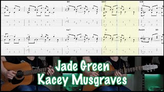 How to Play Jade Green - Kacey Musgraves - Note for Note Transcription for Guitar with Tablature