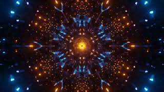 Star Ride Tunnel Loop Blue Orange 4K Animated Motion Background Wallpaper Screensaver