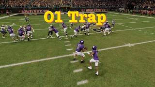 Gap Run Scheme Course 101: How to Run "Trap" in Football (01 Trap)