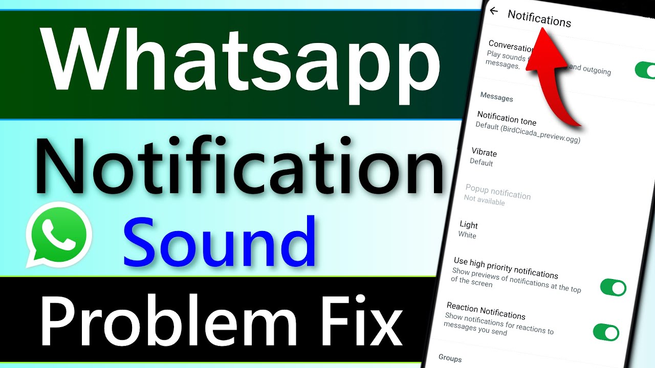 How to solve whatsapp notification sound problem - YouTube