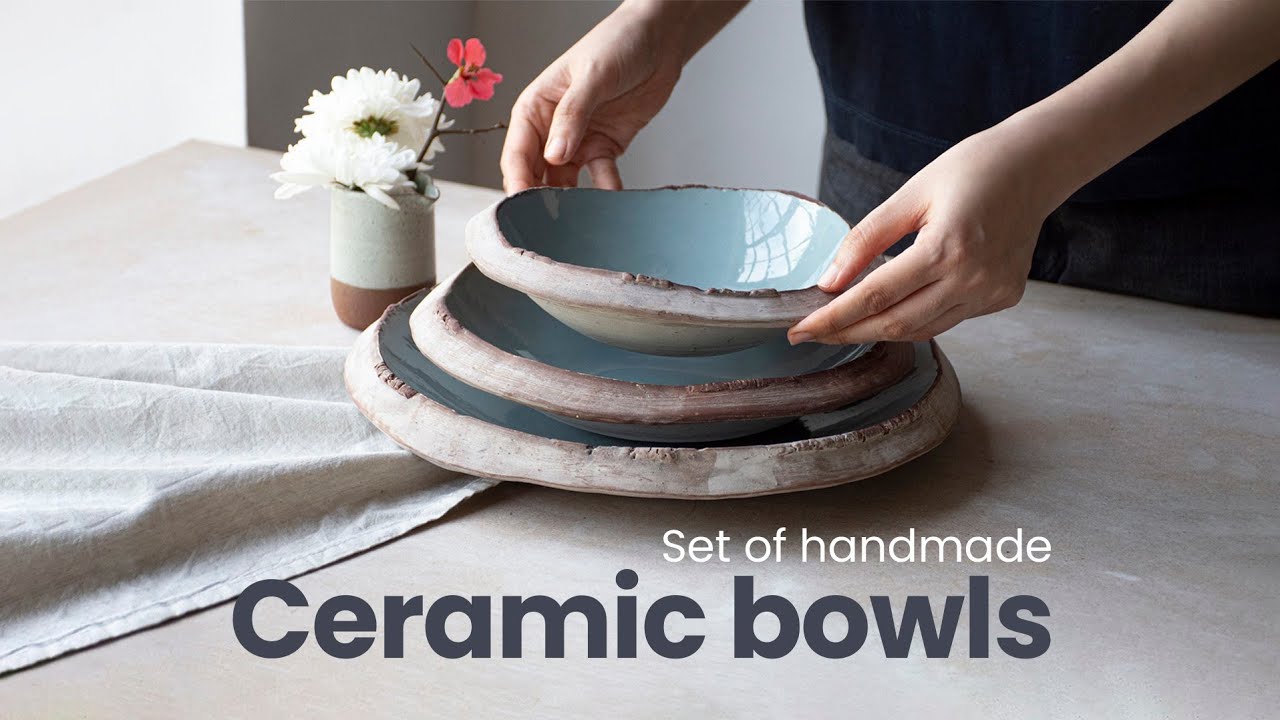 Handmade ceramic bowls step by step | no wheel pottery