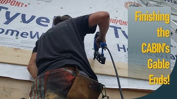 Finishing the LOG CABIN gable ends and loft! | Island Life Cabin Build #11