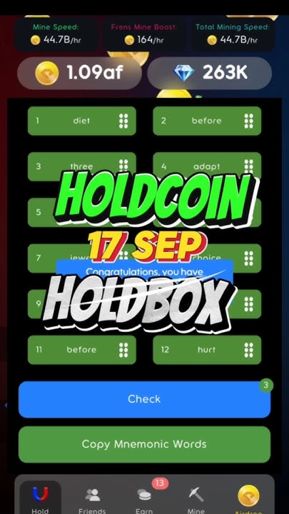 17 September Hold Box Hold Coin Hold Box Passphrase Today September 17 ...