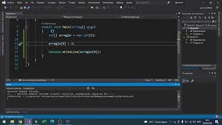 Arreglos en C# con Visual Studio