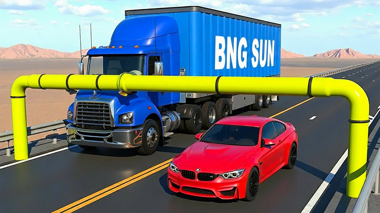 Cars vs Pipeline Trap Challenge #2 in BeamNG Drive!