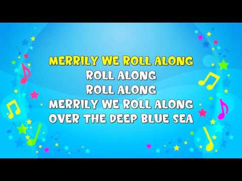 Merrily We Roll Along | Sing A Long | Nursery Rhyme | KiddieOK