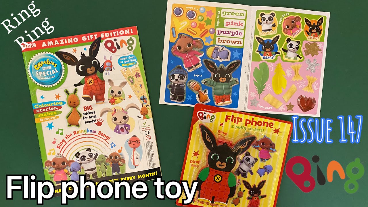 CBeebies special magazine with Bing plip phone toy 📞🤩🤩