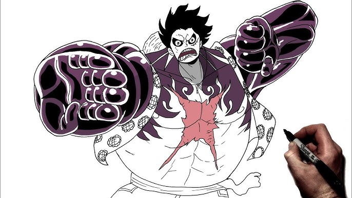 Luffy turns on Gear 2! Vampos24 - Illustrations ART street