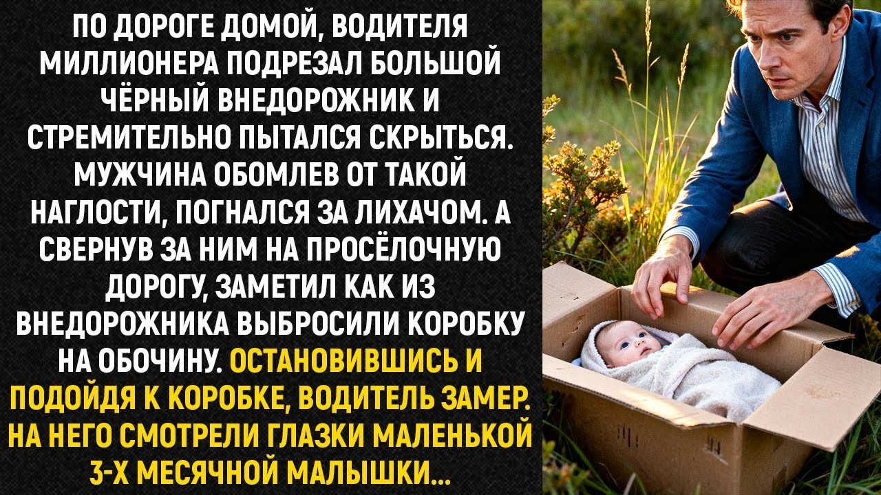 По дороге домой, водителя миллионера подрезал большой чёрный внедорожник  Погнавшись за лихачом