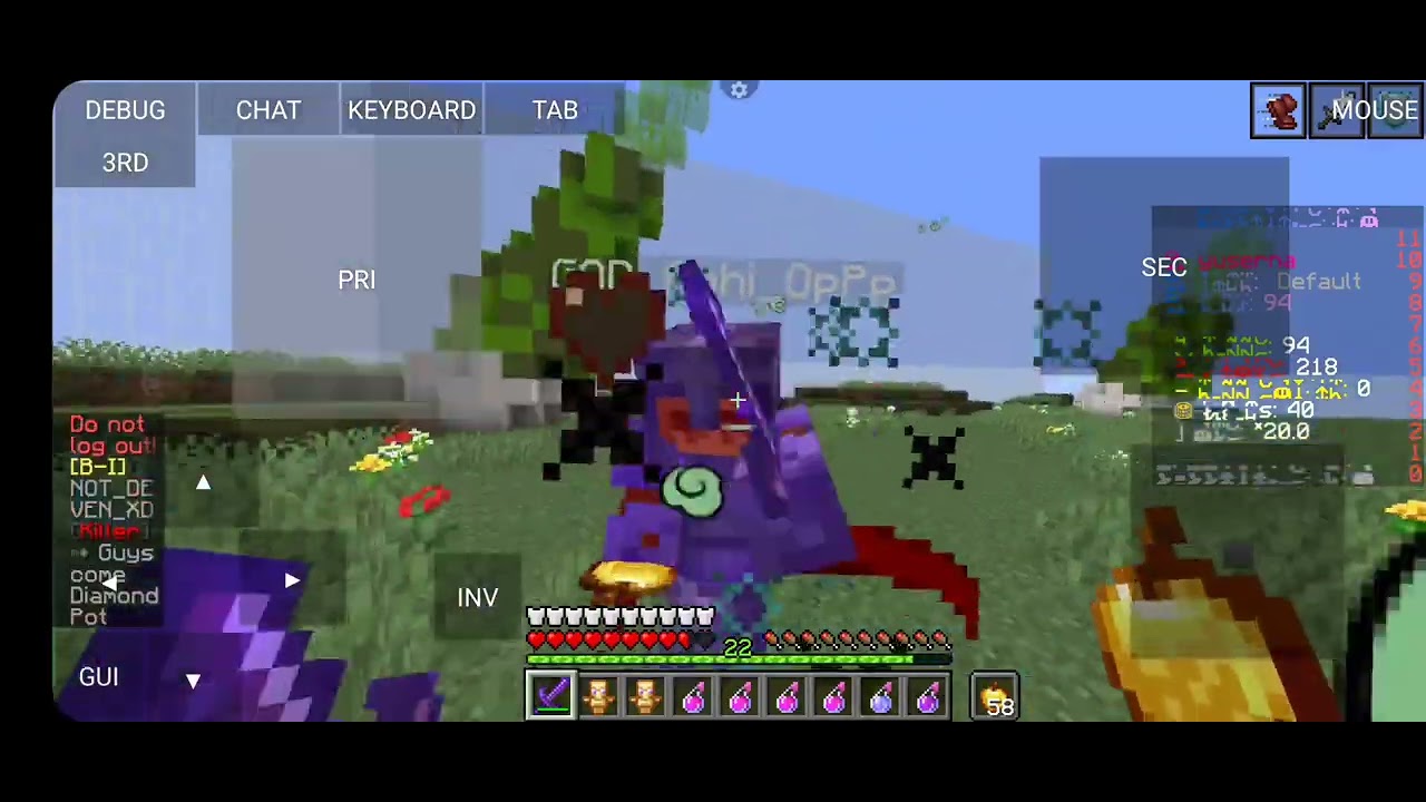I had to use this pvp texture pack to gain a subscriber in pojav ...