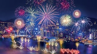 Hong kong welcomed 2017 with a 10-minute pyromusical lighting up the
skies against iconic skyline, where radiant victoria harbour is belle
of the...