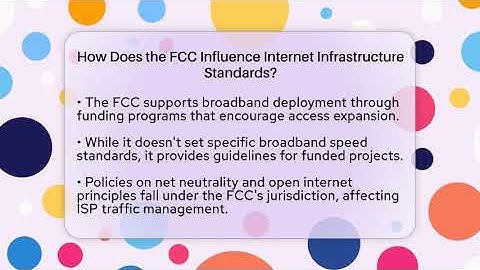 How Does the FCC Influence Internet Infrastructure Standards?