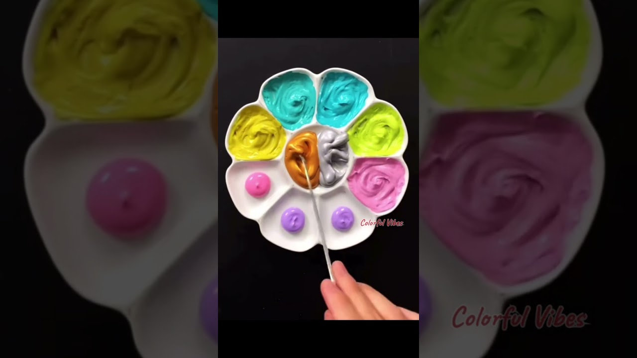 ASMR Colour Mixing Experiment🌈 [Gold & Silver] Guess The Colours❗️