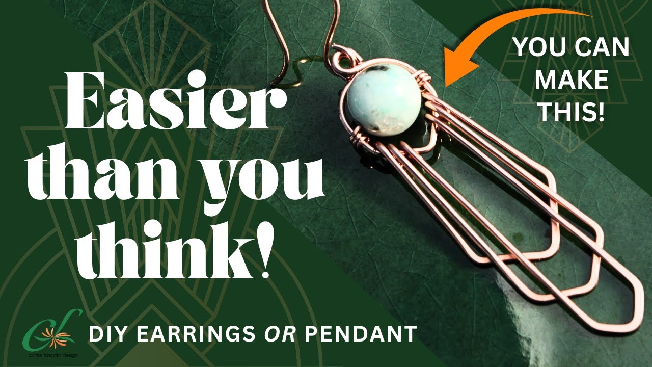 💎 Wire Wrapping Technique for Art Deco Style Earrings