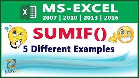 SUMIF Function in Excel in HINDI - Lesson 55