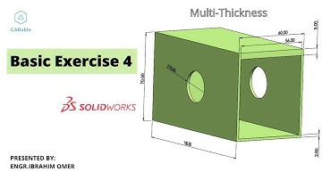 Solidworks Exercise 4 |  Solidworks Multi thickness shell | CADable | Solidworks Mechanical Design