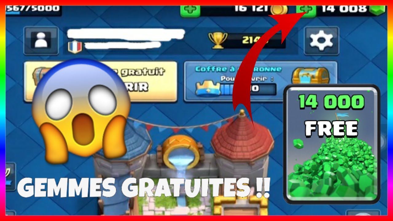 TUTO : AVOIR 14 000 GEMMES GRATUITEMENT !! - YouTube